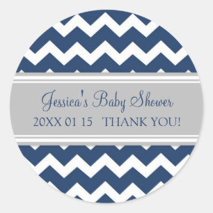 Pegatinas del favor de Chevron Baby Shower del