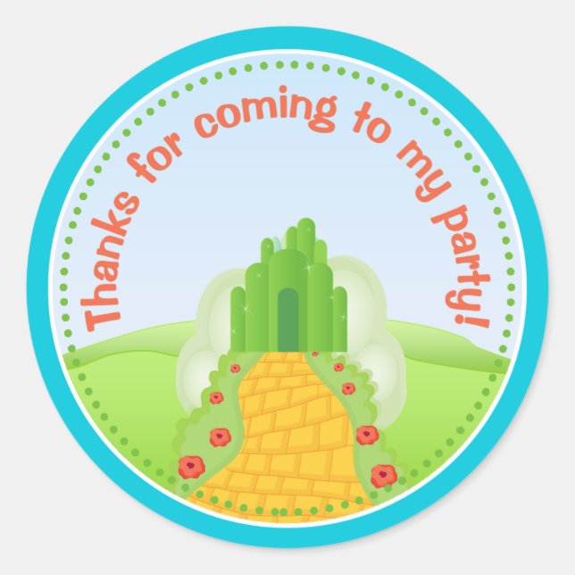 Pegatinas del favor de la fiesta de cumpleaños de (Anverso)