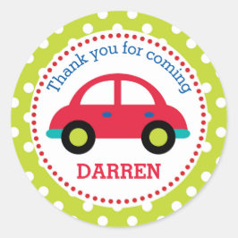 Pegatinas del Favor del Coche Rojo (Cumpleaños de 