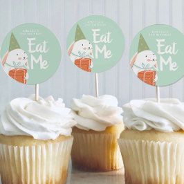 Pegatinas del Favor del Cumpleaños de los Conejito