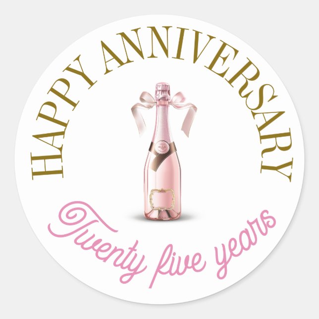 Pegatinas del feliz aniversario (Anverso)