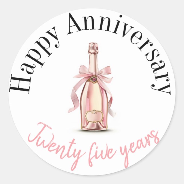 Pegatinas del feliz aniversario (Anverso)