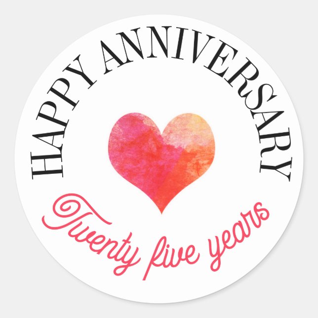 Pegatinas del feliz aniversario (Anverso)