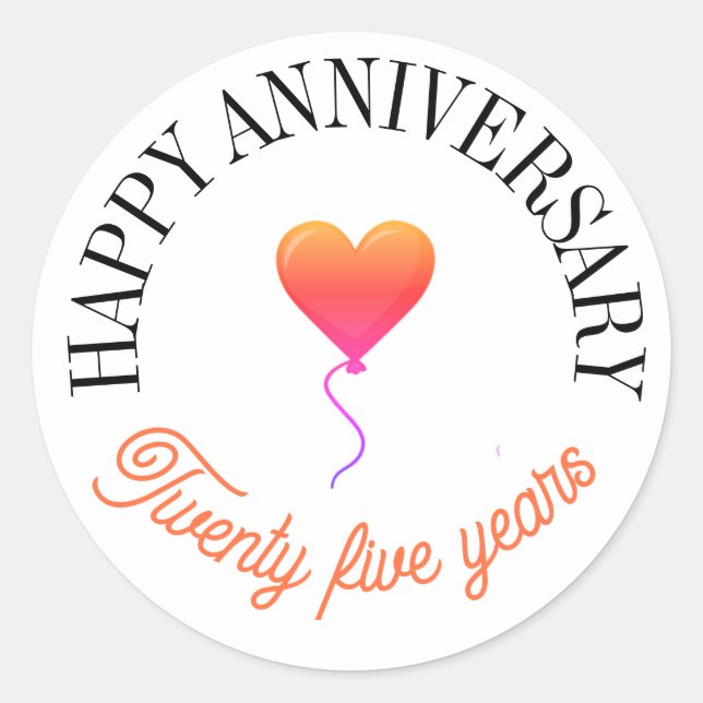 Pegatinas del feliz aniversario (Anverso)