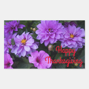 Pegatinas del Feliz Día de Gracias Dahlia Lilac y 