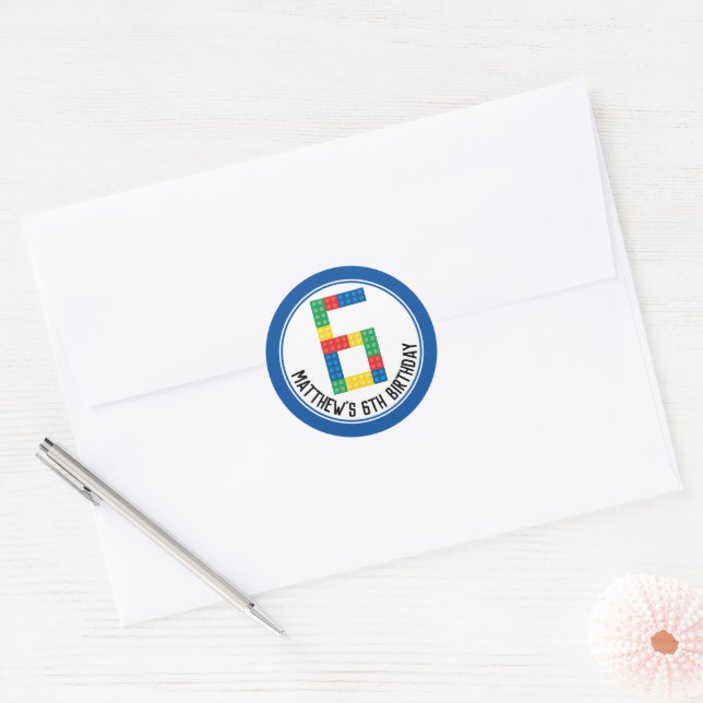 Pegatinas del Fiesta de bloques de construcción pa (Sobre)