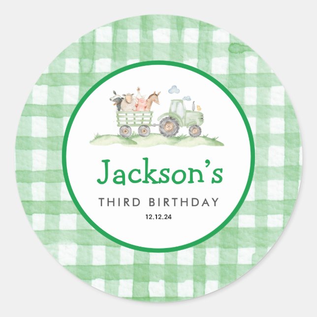 Pegatinas del Fiesta de tractores (Anverso)