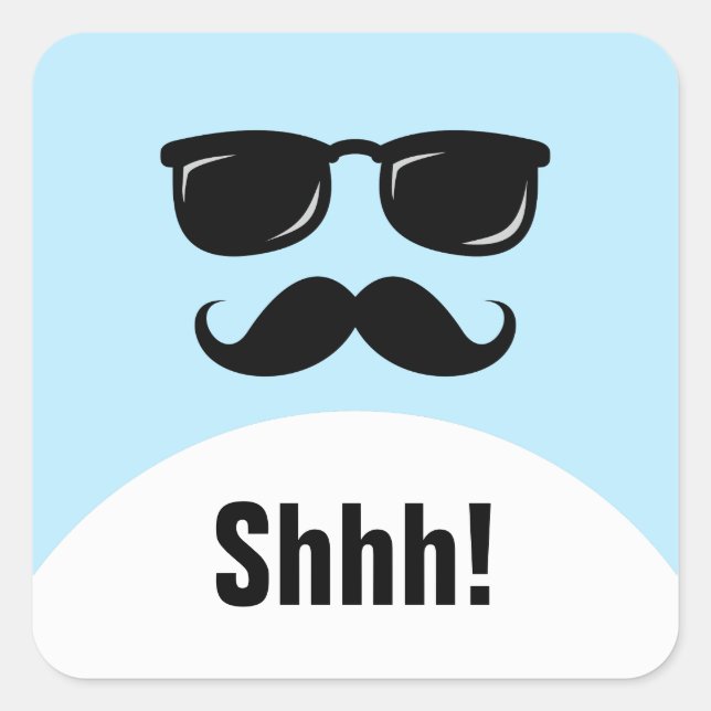 Pegatinas del fiesta sorprendido azul incognito sh (Anverso)