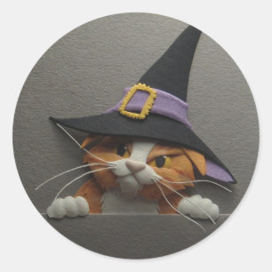 Pegatinas del gatito de la bruja