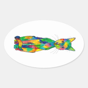 Pegatinas del gato arcoiris