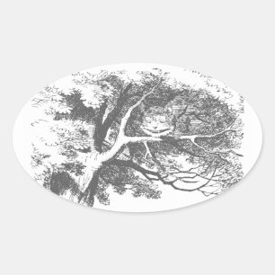 Pegatinas del gato de Cheshire de Alicia en el Paí