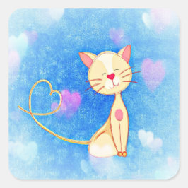 Pegatinas del gato del amor