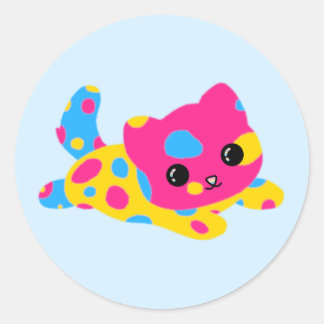 Pegatinas del Gato del Orgullo Pansexual