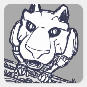 Pegatinas del gato del robot del estante para