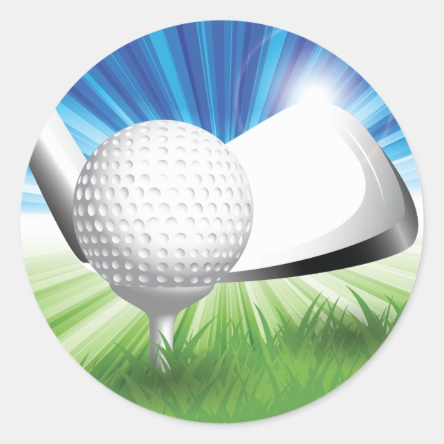 Pegatinas del Golf Ball y Tee (Anverso)