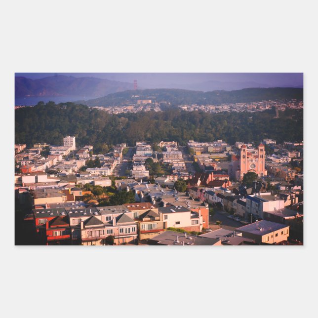 Pegatinas del Grandview Park View de San Francisco (Anverso)
