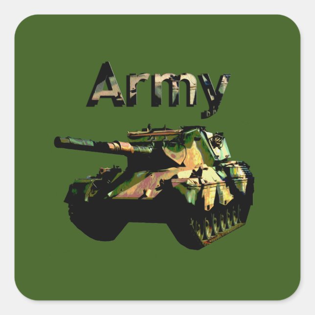 Pegatinas del Green Khaki Army Tank (Anverso)