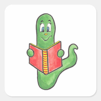 Pegatinas del gusano de biblioteca