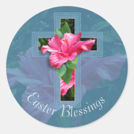 Pegatinas del Hibiscus Tropical Bendeciendo Pascua