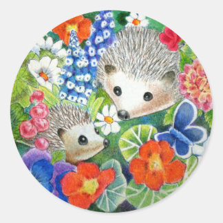 Pegatinas del Jardín de primavera del Hedgehogs