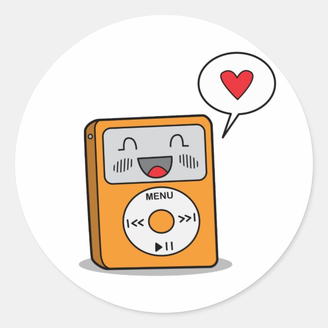 Pegatinas del jugador de MP3 de Cute (Anverso)