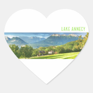 Pegatinas del lago Annecy (corazón)