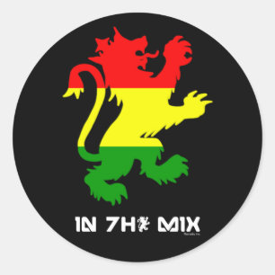 Pegatinas del león de Rasta