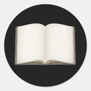 Pegatinas del libro abierto de Personalizable