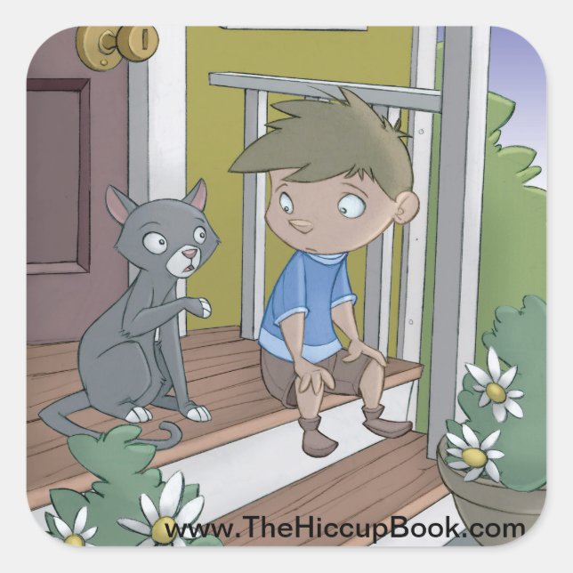 Pegatinas del libro de hipo, El gato (hoja de 6) (Anverso)