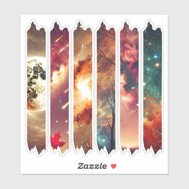 Pegatinas del libro de papel de cinta de la galaxi (Hoja)