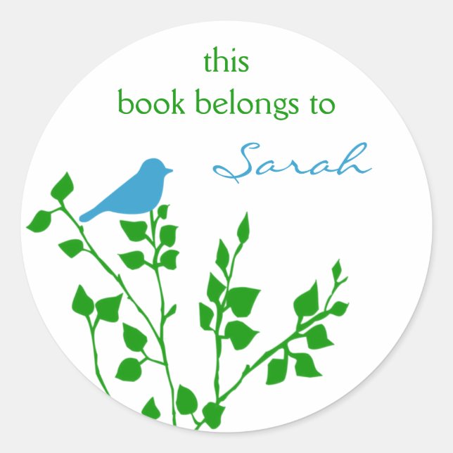 Pegatinas del Libro Verde Azul personalizado (Anverso)