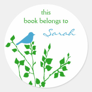 Pegatinas del Libro Verde Azul personalizado