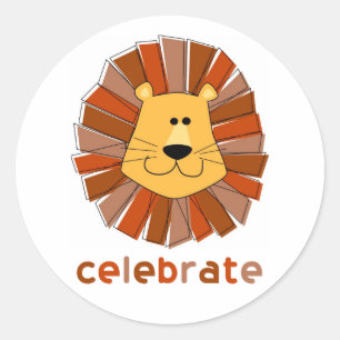 Pegatinas del Lion Cupakes Topper