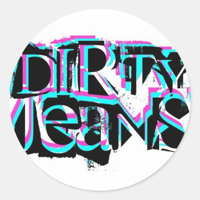 PEGATINAS del logo de DIRTY JEANS (Anverso)