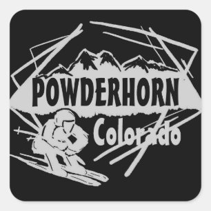 Pegatinas del logo de Powderhorn Colorado Black Gr