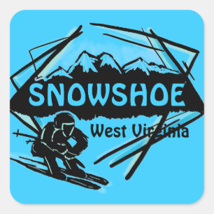 Pegatinas del logo de Snowshoe West Virginia