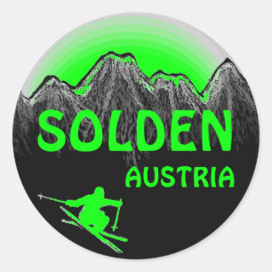 Pegatinas del logo de Solden Austria para el arte 