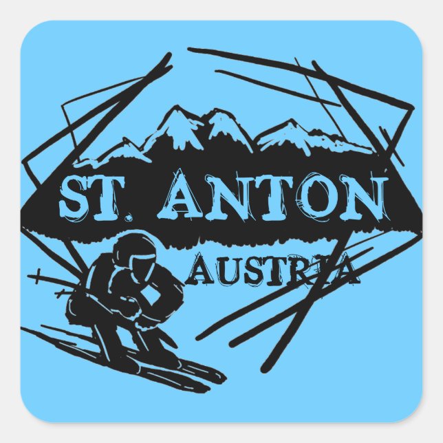 Pegatinas del logo de St. Anton Austria para el es (Anverso)