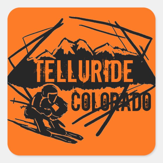 Pegatinas del logo de Telluride Colorado (Anverso)