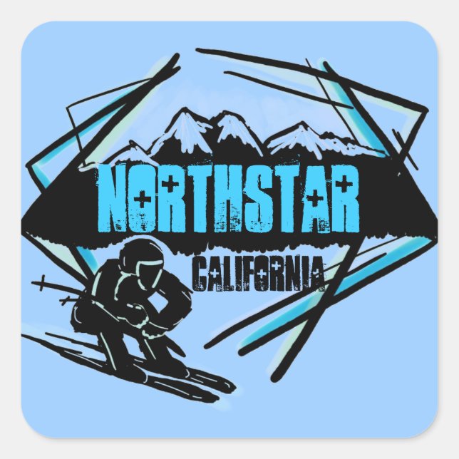 Pegatinas del logo del esquí azul Northstar Califo (Anverso)