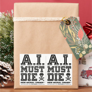 Pegatinas del logotipo de A.I. Must Die™ (fuente u