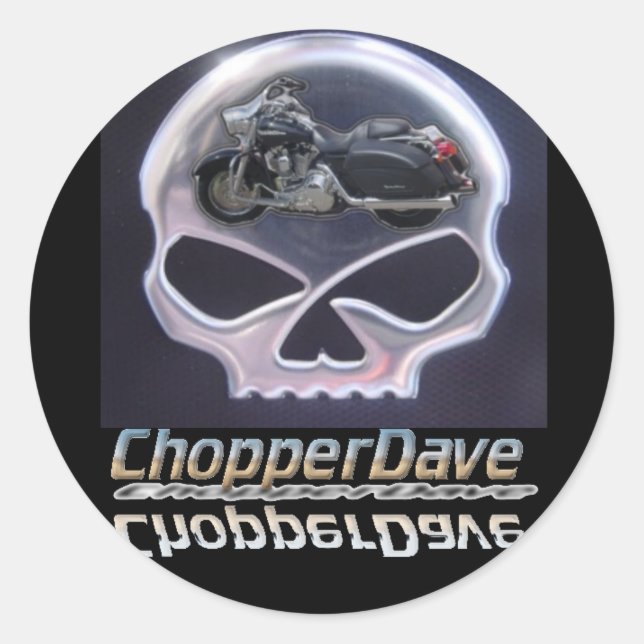 Pegatinas del logotipo de ChopperDave (Anverso)