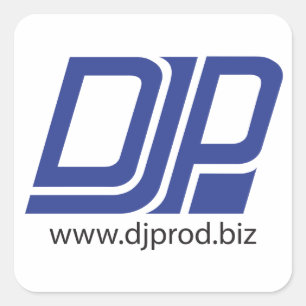 Pegatinas del logotipo de DJP (cuadrado)