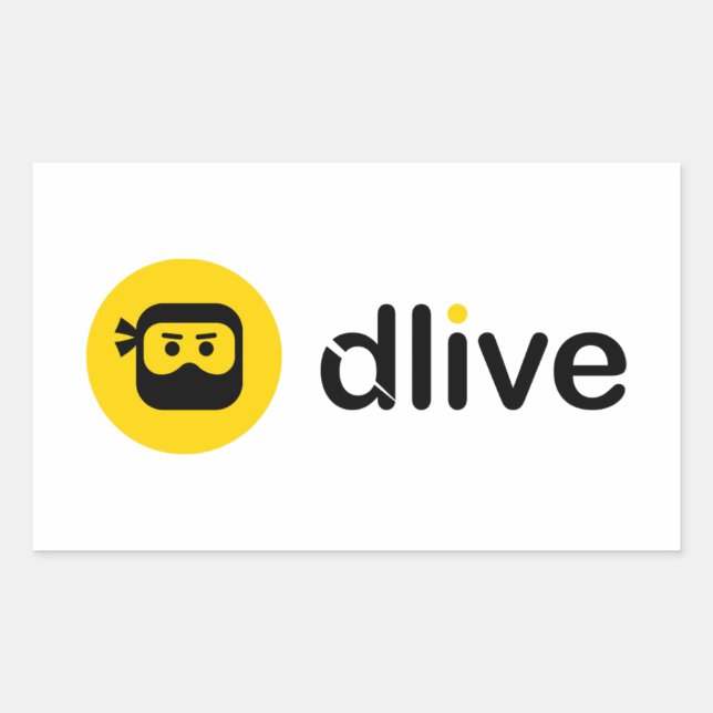 PEGATINAS del logotipo de DLive Black (Anverso)