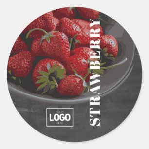 Pegatinas del logotipo de Fresas de Brandy