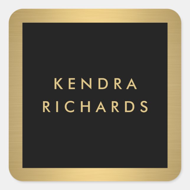 Pegatinas del logotipo de Glam Gold Name (Anverso)