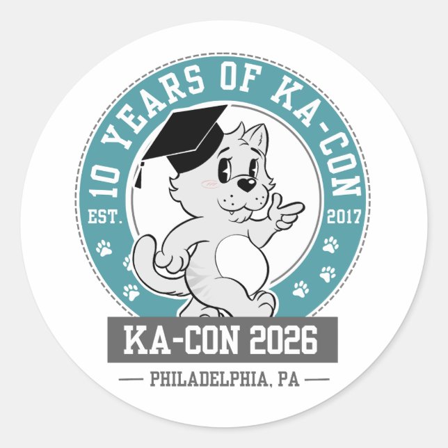 Pegatinas del logotipo de KACON 2026 (Anverso)