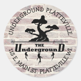 Pegatinas del logotipo de la tienda subterránea de