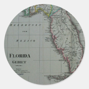 pegatinas del mapa de Florida de 1823