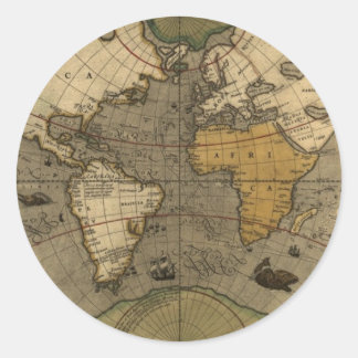 Pegatinas del Mapa del Viejo Mundo Antiguo